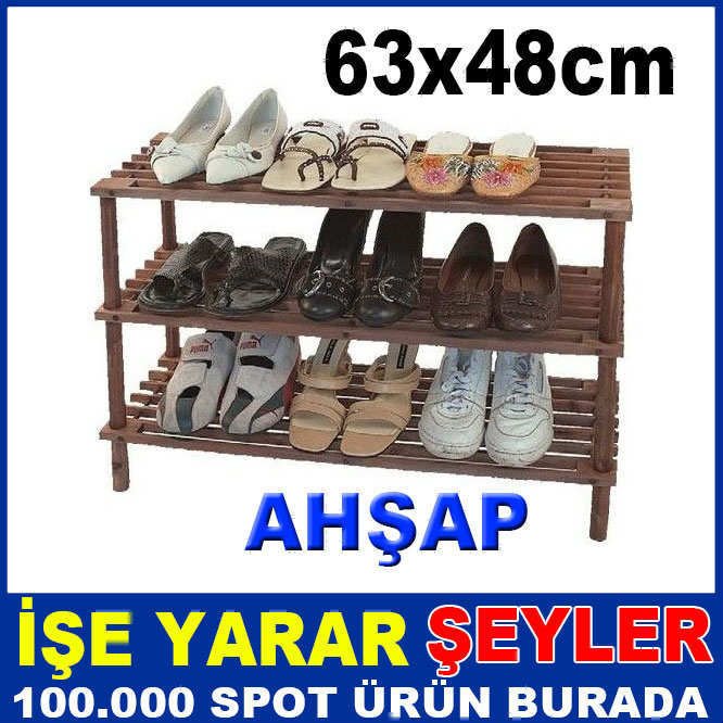 3 BÖLMELİ PORTATİF KURMALI AHŞAP AYAKKABILIK