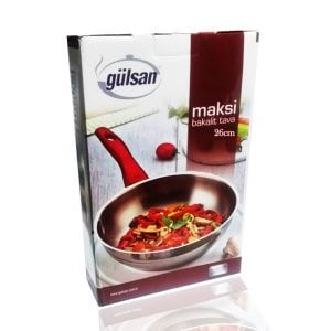 Gülsan 304 Kalite Paslanmaz Çelik Tek Saplı Kapsül Taban 26cm Derin Çelik Tava - Maksi Bakalit Tava