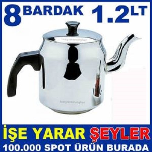 1.2 LT KÜÇÜK BOY KAHVECİ MODEL ÇELİK DEMLİK