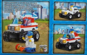 58 Parça Eğitici Oyuncak City Rescue Lego Blokları Oyuncak Lego Araba ve Karakterler-1