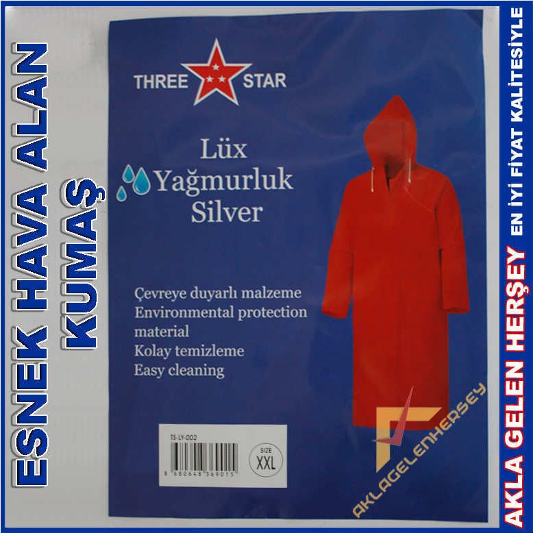 DİKİŞSİZ BANTLI SU GEÇİRMEZ PARDESÜ YAĞMURLUK