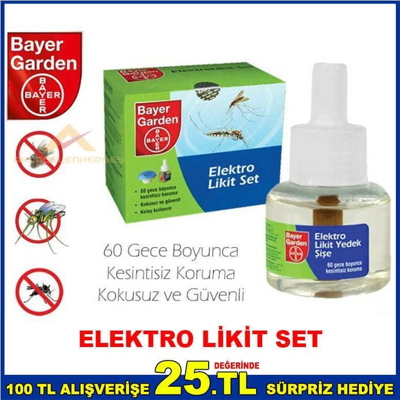 BAYER GARDEN SİVRİSİNEK İLACI ELEKTRO LİKİT SET