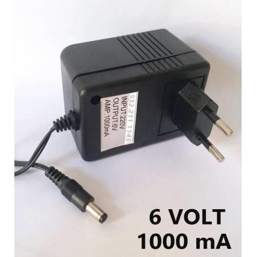 Akülü Araba 6Volt Akü Şarj Adaptörü Jaklı 220V Giriş-15V Çıkış 1000mAh Bakır+Türk Malı 1.5m Kablo
