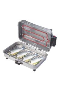 Taner Lüx Büyük Boy 37*23cm Elektrikli Izgara Alüminyum Gövde Kapaklı Mangal Barbekü 4şiş Kebap Ocak