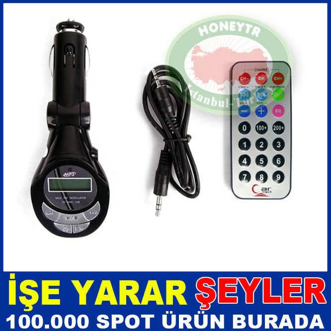 206 KANAL FM TRANSMİTTER OTO MP3 USB+SD GİRİŞ