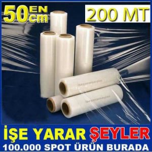 23MİKRON 50cm ENİNDE 200 METRE STREÇ FİLM KD