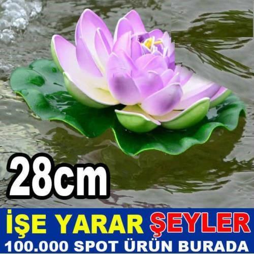28cm DEKORATF SUDA YÜZEN ÇİÇEK NİLÜFER ÇİÇEĞİ KD
