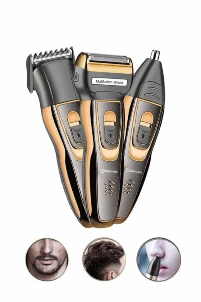 3 Başlıklı Şarjlı Profesyonel Tıraş Makinesi