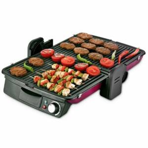 Sinbo SSM-2539 Mürdüm Renk Çok Fonksiyonlu Tost Makinesi Barbekü ve Izgara Büyük Boy