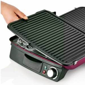Sinbo SSM-2539 Mürdüm Renk Çok Fonksiyonlu Tost Makinesi Barbekü ve Izgara Büyük Boy