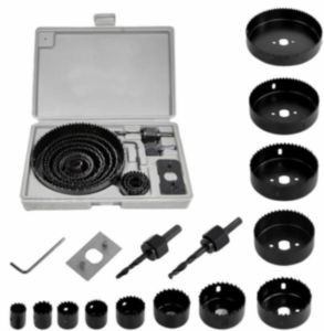 16 Parça Panç Seti Ahşap Kartonpiyer Sunta Alçıpan Delici Testere Takımı Profesyonel Buat Açma Seti