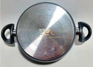 20cm Döküm Alüminyum Granit Tencere Full Granit Kaplama Cam Kapakli Ezme Alüminyum Derin Tencere