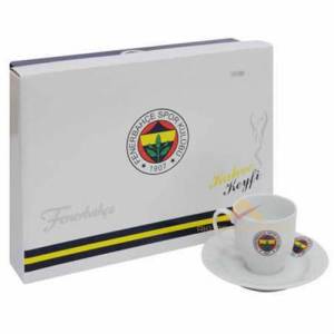 Fenerbahçe Desenli 2'li Kahve Fincan Takımı