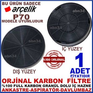 ARÇELİK ANKASTRE DAVLUMBAZ FİLTRESİ ARÇELİK P70 MODEL DAVLUMBAZ İÇİN GRANÜL KARBONLU FİLTRE