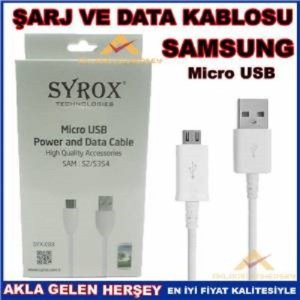 SYROX SAMSUNG MİCRO USB DATA VE ŞARJ KABLOSU