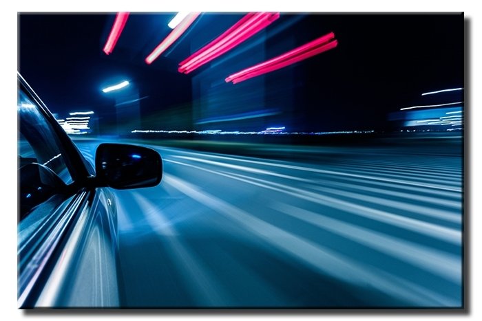 ARABA HIZ YOL 6 değişen ölçü ORİJİNAL KANVAS TABLO