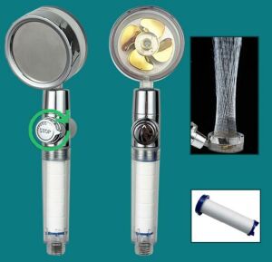 Filtreli Yüksek Basınçlı Pervaneli Duş Başlığı