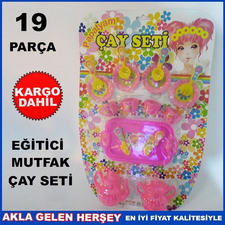 Kargo Dahil 19 PARÇA EĞİTİCİ KIZ OYUNCAK MUTFAK ÇAY SETİ
