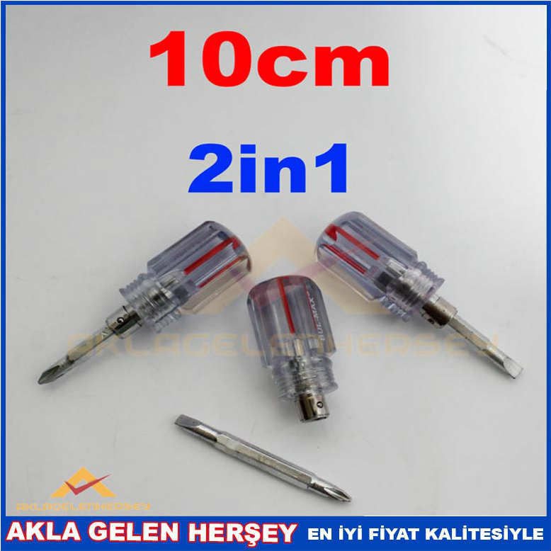 2in1 YILDIZ UÇLU-ÜÇGEN UÇLU ŞEFFAF TORNAVİDA