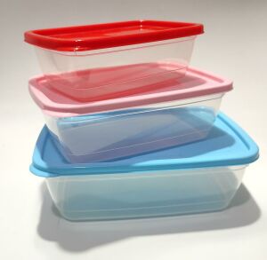 3lü Set Renkli Vakum Kapak Kırılmaz Saklama Kapları 1.25L-760ml-430ml Difriz ve Mikrodalgaya Uyumlu