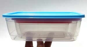 3lü Set Renkli Vakum Kapak Kırılmaz Saklama Kapları 1.25L-760ml-430ml Difriz ve Mikrodalgaya Uyumlu