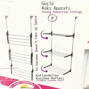 Biricik Çok Amaçlı 3 Katlı Çamaşır Kurutmalık 15kg Kapasiteli