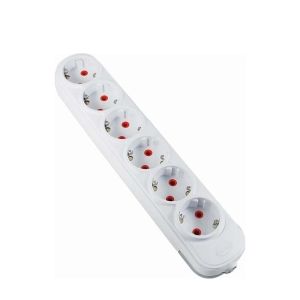 Kaliteli 6'lı Topraklı Grup Priz 16 A 250 V - 2 P Klemensli