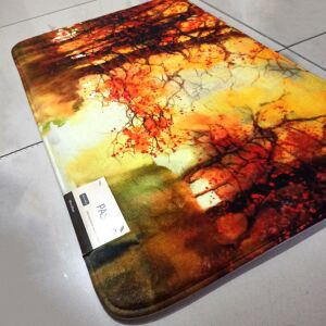 Desenli Kaymaz Soft Dokulu İç ve Dış 50x80 Kapı Önü Visco Paspas