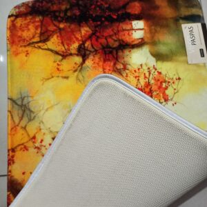 Desenli Kaymaz Soft Dokulu İç ve Dış 50x80 Kapı Önü Visco Paspas