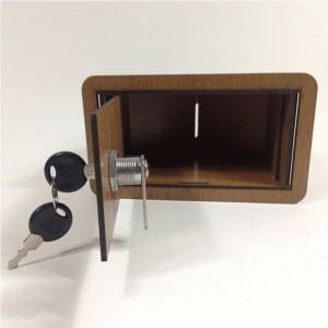 Nostaljik Ev Model Tip Kutusu Ahşap Kumbara Kilitli 2 Anahtarlı Tip Box,Bahşiş Kutusu