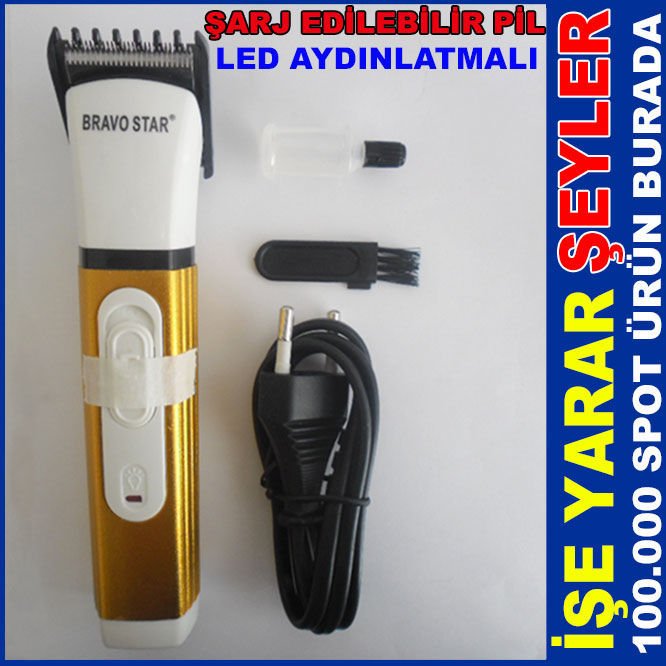 PİLLİ ŞARJ EDİLEBİLİR SAÇ SAKAL TIRAŞ MAKİNESİ