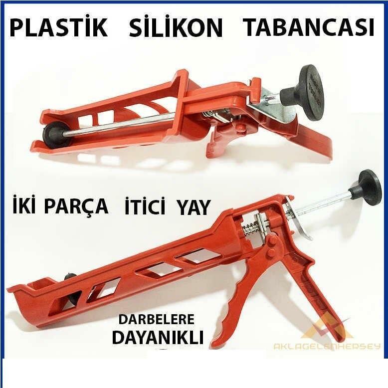 Silikon Pompası Soğuk Silikon İçin Plastik Silikon Tabancası,Silikon Tabanca Sağlam 1.Kalite Ürün