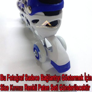 Tekerlekleri Ayarlanabilir Paten Seti L Beden 38-42 Numara Yeni Başlayanlar İçin Kaliteli Paten