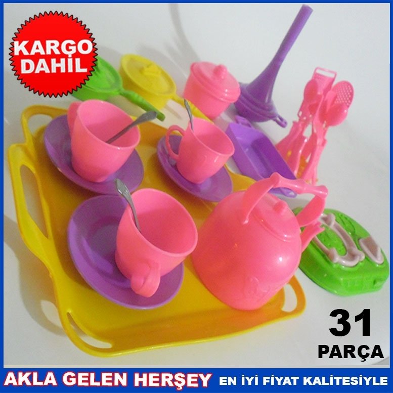 Kargo Dahil 31 PARÇA ÇANTALI EĞİTİCİ OYUNCAK MUTFAK SETİ