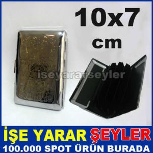 KROMAJ PASLANMAZ ÇELİK ŞIK İŞLEMELİ KARTVİZİTLİK