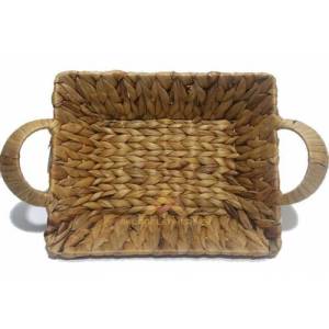 %100 Doğal Dekoratif Hasır Örgü Sepet Dikdörtgen