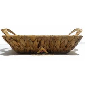 %100 Doğal Dekoratif Hasır Örgü Sepet Dikdörtgen