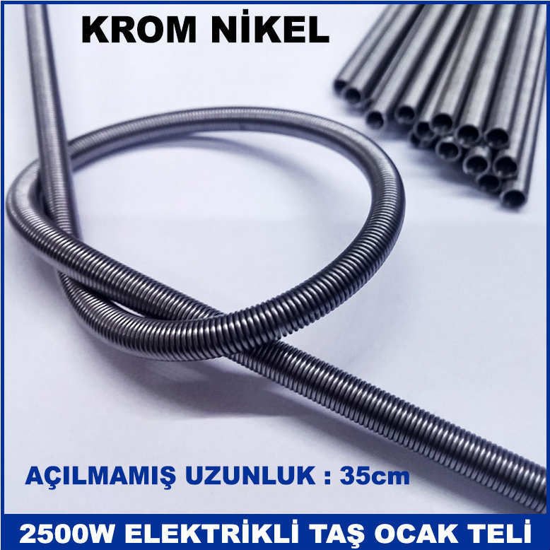 Elektrikli Taş Ocak Teli 2500 Watt Krom Kaliteli ve Dayanıklı