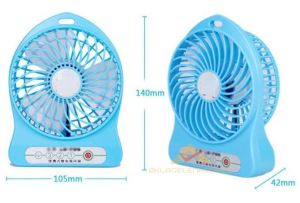 Şarjlı Usb Güçlü Serinletici Vantilatör 3 Hız Kademeli Şarjli Portatif Fan Aydınlatıcı Vantilatör