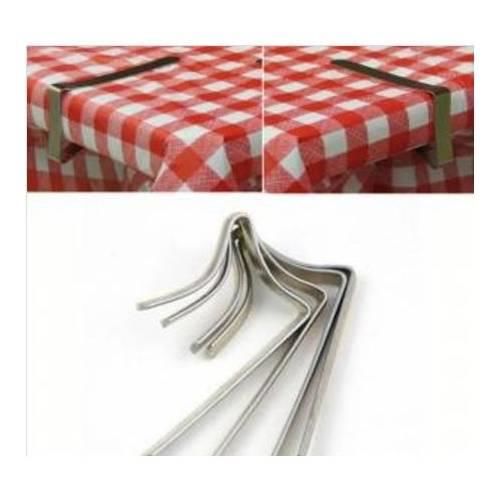 4 Adet Metal Masa Örtü Kıskacı Masa Örtüsü Sabitleyici Kıskaç Paslanmaz Masa Yayı Rüzgar Koruma Klip