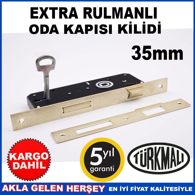 Kargo Dahil EKSTRA RULMANLI GÖMME İÇ ODA KAPI KİLİDİ 35mm