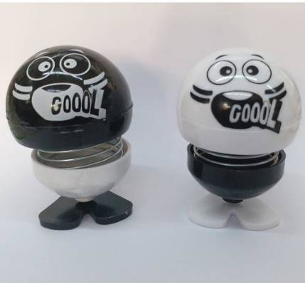 2 adet Taraftara Özel Siyah Beyaz Emoji Sallanan Çılgın Kafalar