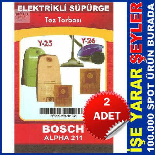 2 ADET BOSCH ELEKTRİKLİ SÜPÜRGE TOZ TORBASI