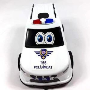 Büyük Boy Oyuncak Polis Aracı Arabası 36x13x16 cm