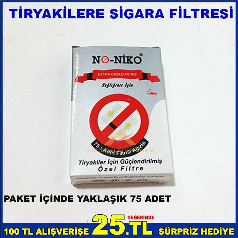 TİRYAKİLER İÇİN GÜÇLENDİRİLMİŞ PAKET İÇERİĞİ YAKLAŞIK 75 ADET OLAN SİGARA FİLTRESİ