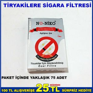 TİRYAKİLER İÇİN GÜÇLENDİRİLMİŞ PAKET İÇERİĞİ YAKLAŞIK 75 ADET OLAN SİGARA FİLTRESİ