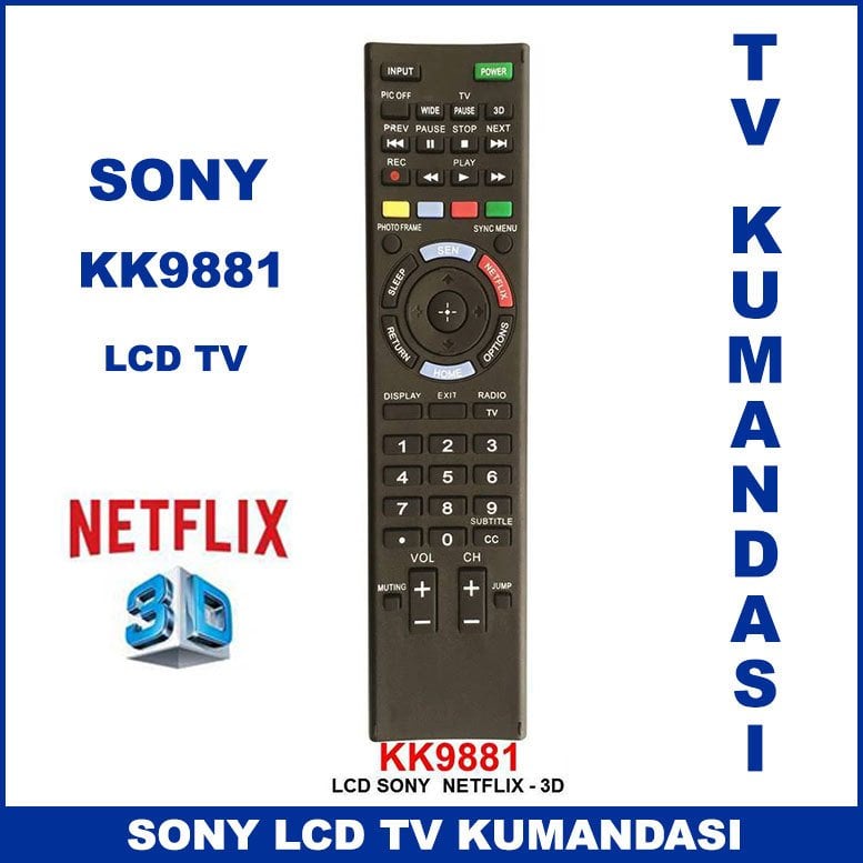 Sony Lcd Tv Kumandası KK9881 -Televizyon Kumandası