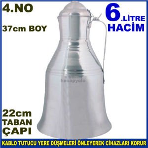 Alüminyum güğüm,6 litre büyük boy güyüm kapaklı 4no.kararmayan alüminyumdan üretim klasik su güğümü