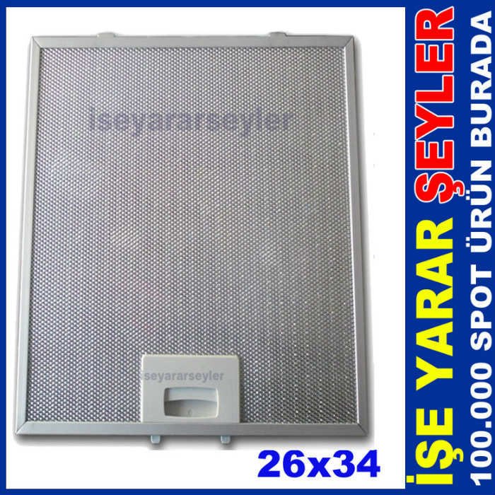 ANKASTRE ASPİRATÖR ALÜMİNYUM KARTUŞ FİLTRE 26x34