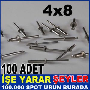 4x8 ÇELİK POP PERÇİN 100 ADET FİYATI -2
